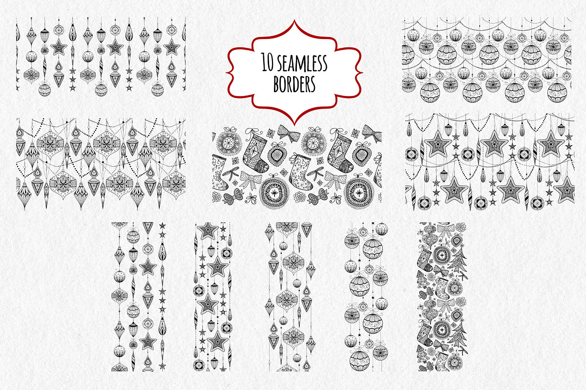 Textured Christmas boundle, a Decorative Illustration by AnastasiaFears (Photo 5 of 6)