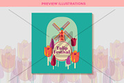 Tulip Festival Illustrations, an Illustration by defarmerdesign (Thumbnail 2 of 5)