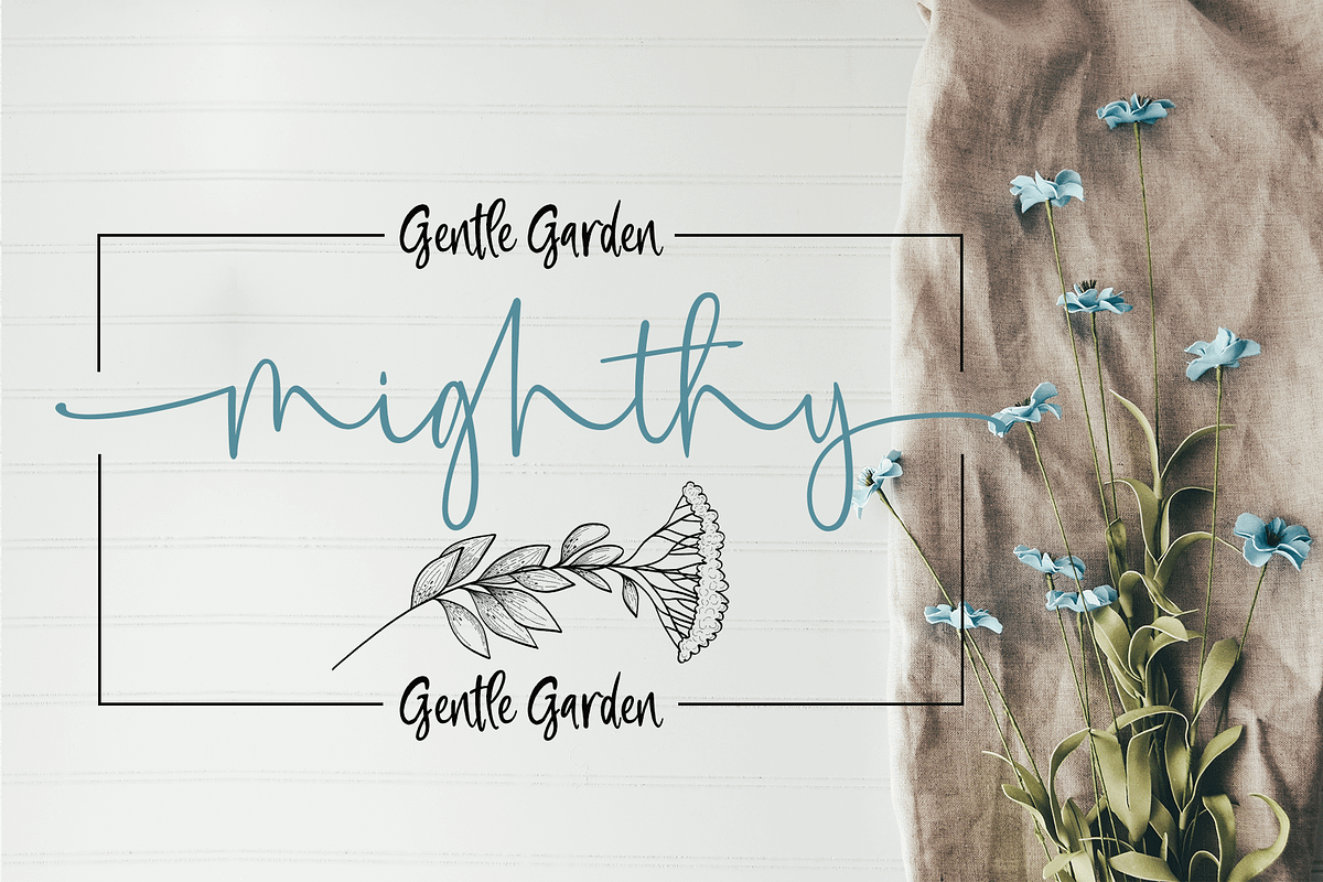 Alledia Script+Bonus, a Script Font by Meutuwah (Photo 2 of 5)