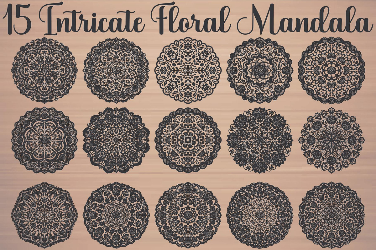 Intricate Floral Mandala Vector, an Object Graphic by Gfx_Store (Photo 1 of 16)