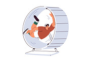 People rush, hurry at work concept, a Person Illustration by Good Studio (Thumbnail 7 of 7)