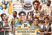 Gentleman Birthday clipart, a Decorative Illustration by Rose Art (Thumbnail 1 of 4)