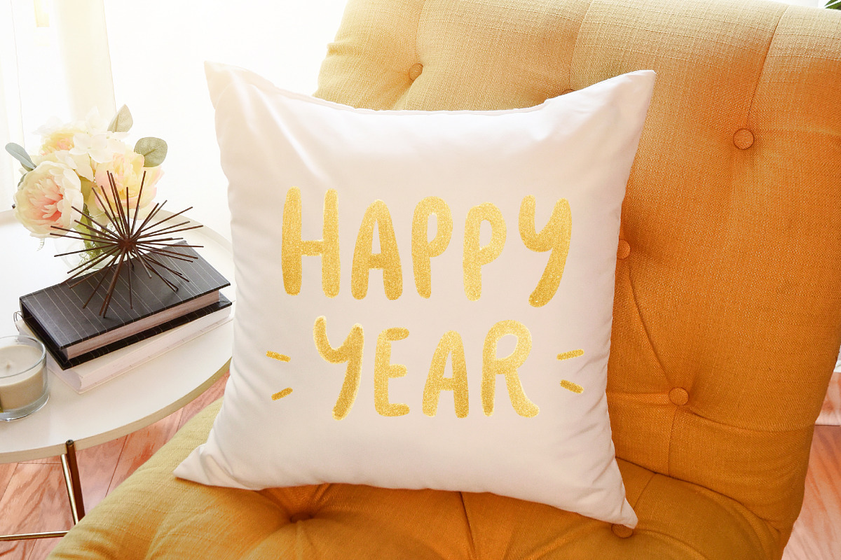 Retro Gold Glitter Happy New Year PN, an Illustration by Sublimation Artist (Photo 6 of 6)