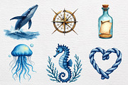 Blue Nautical Sublimation Clipart, an Illustration by CrexoraLab (Thumbnail 2 of 4)