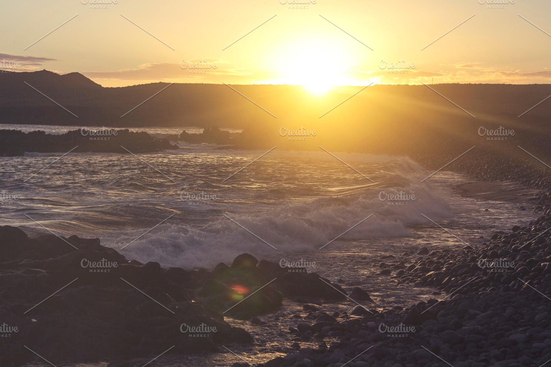 Sunset stock photo containing sun and sunset, a Nature Photo by Magic Mint