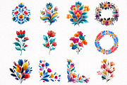 Watercolor Colorful Folk Floral Clip, an Illustration by DreamArtGraphic (Thumbnail 7 of 8)