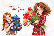 Red Spring Travel Watercolor Clipart, an Illustration by RobertsArt (Thumbnail 6 of 8)