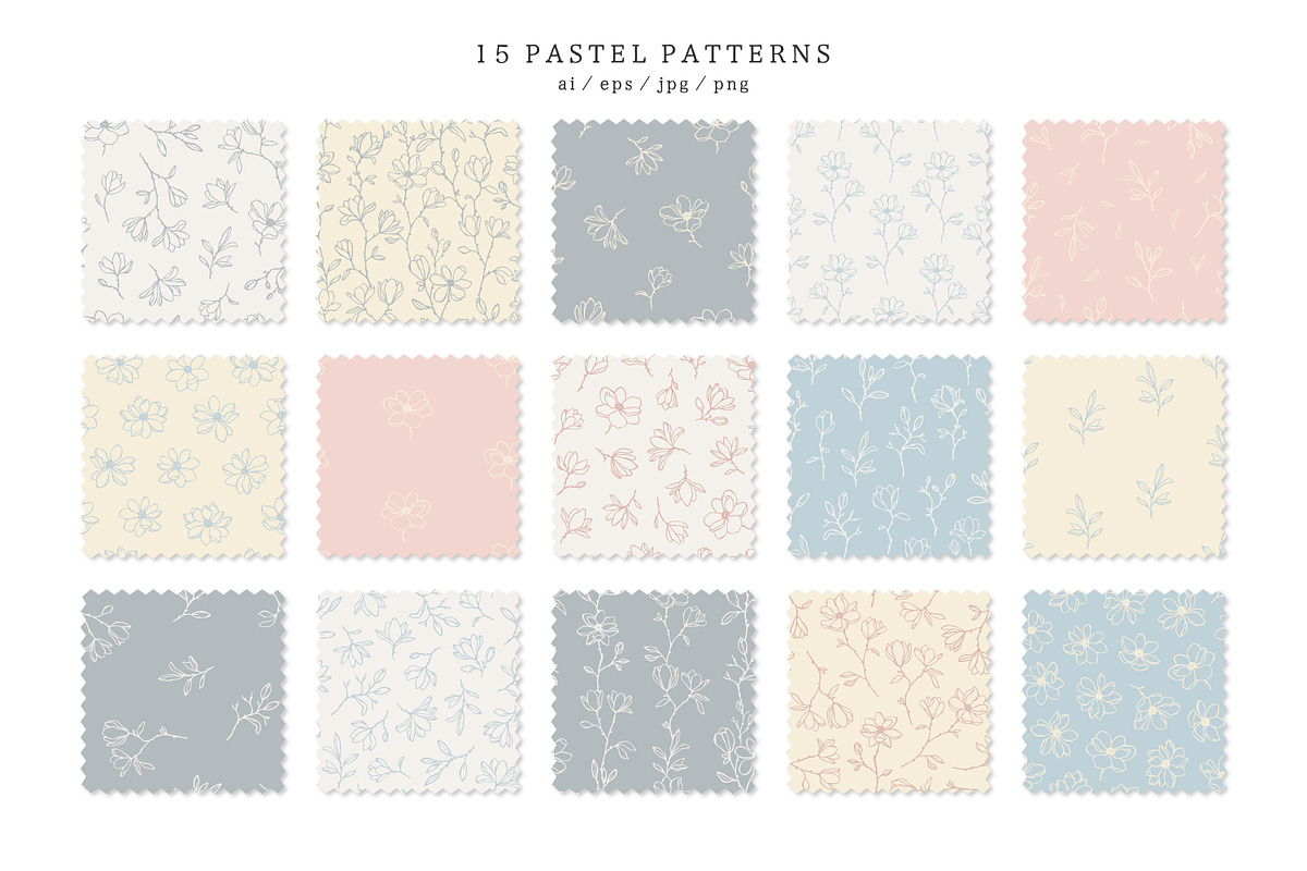 Magnolia - Patterns & Flowers, a Pattern Graphic by simpleblues