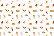 Street fast food seamless patterns, a Pattern Graphic by Good Studio (Thumbnail 3 of 6)
