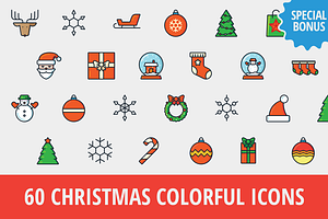 Sale: 60 Christmas Icons + Bonus!
