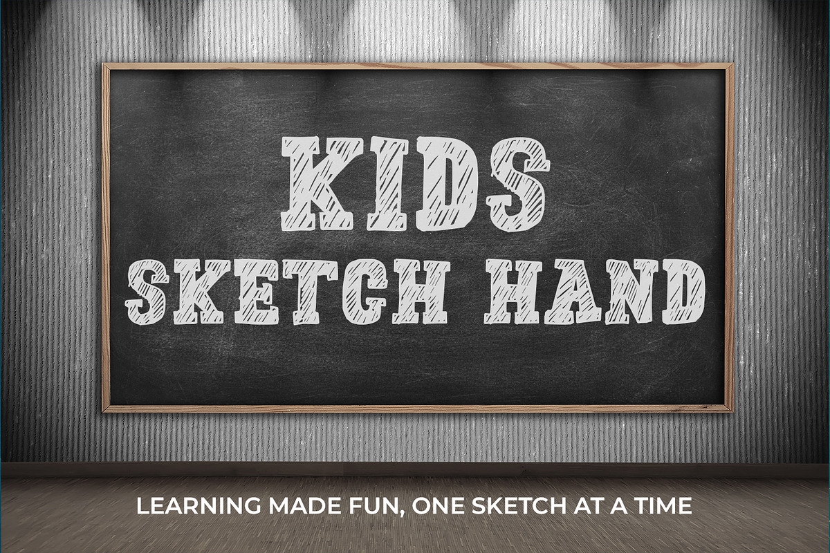 Kids Sketch Hand Font, a Script Font by OWPictures (Photo 1 of 8)