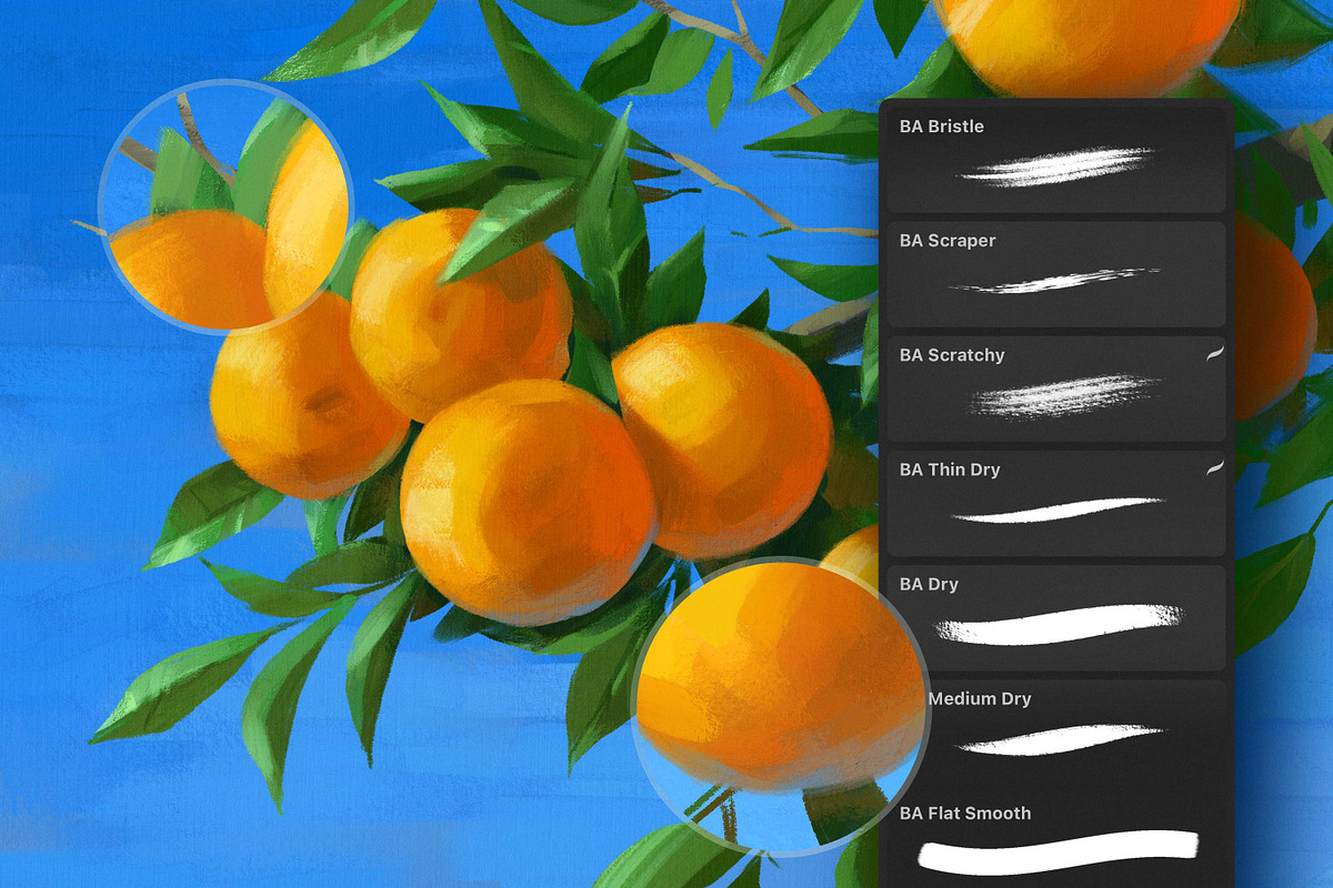 Gouache Zen Illustrator Brushes, a Brush Add-On by brushapes.com (Photo 6 of 10)