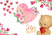 Watercolor Valentines Day Clipart, an Illustration by NancyDzines (Thumbnail 4 of 4)