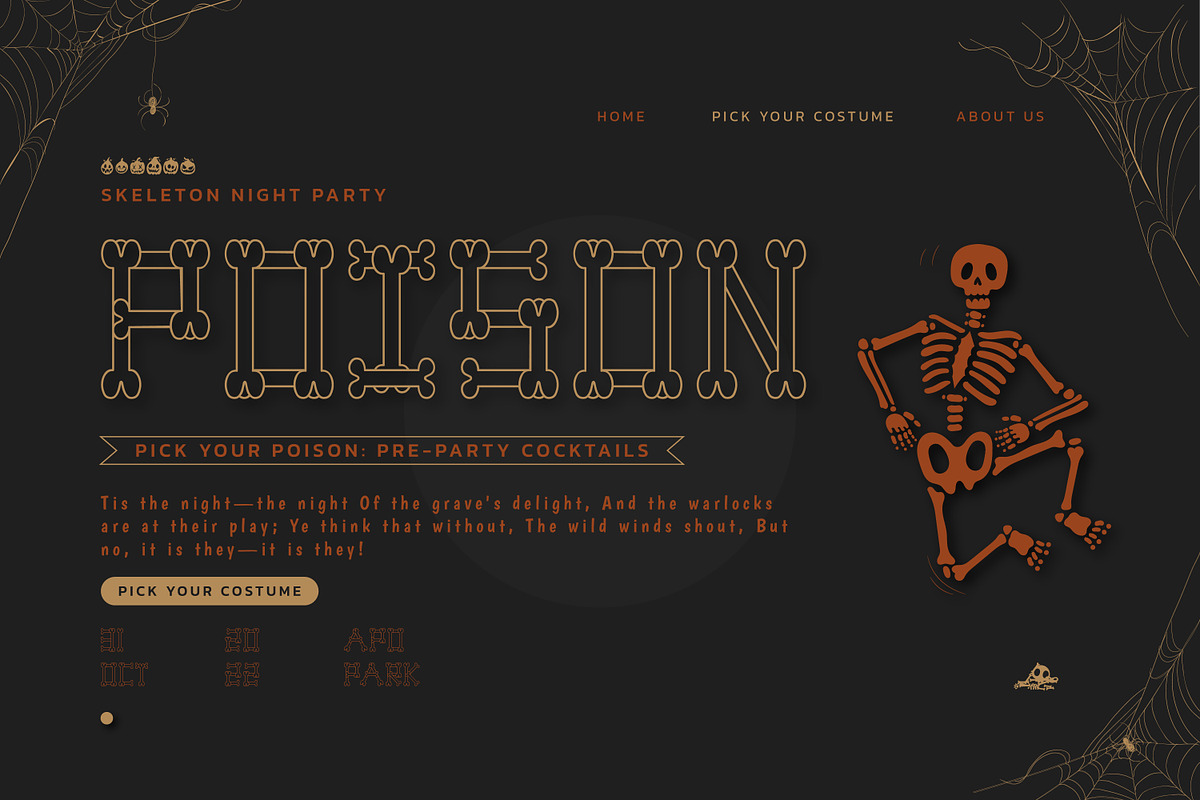 Bones Halloween Display Font, a Serif Font by infernostudio3 (Photo 7 of 11)