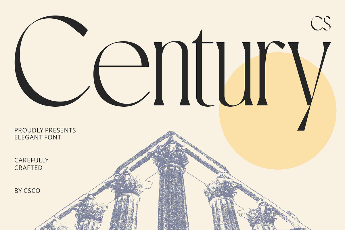 CS Century – Modern Font, a Serif Font by Craft Supply Co. (Photo 1 of 8)