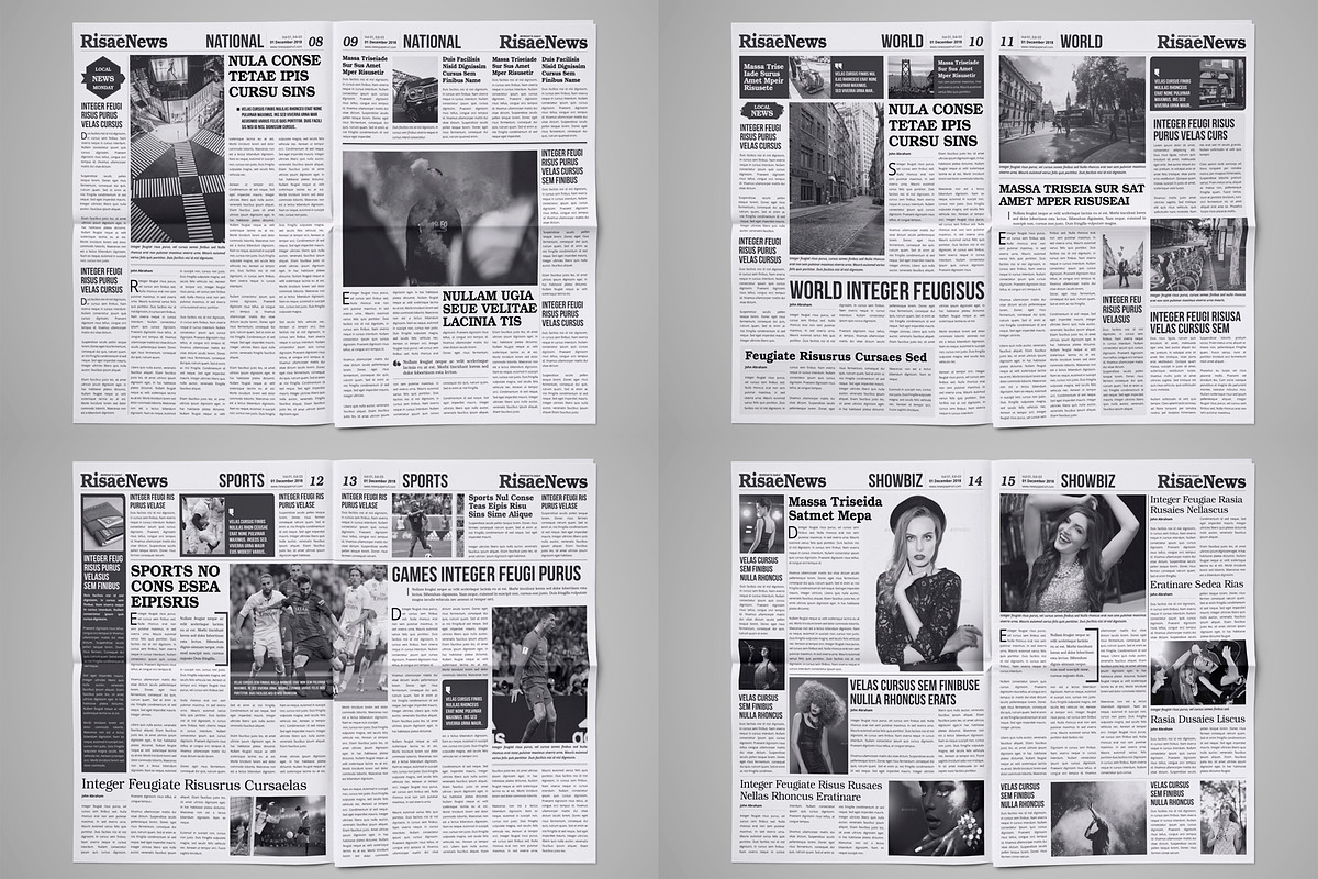 Newspaper Design Bundle - 6 in One, a Magazine Template by Miyaji75 (Photo 10 of 13)