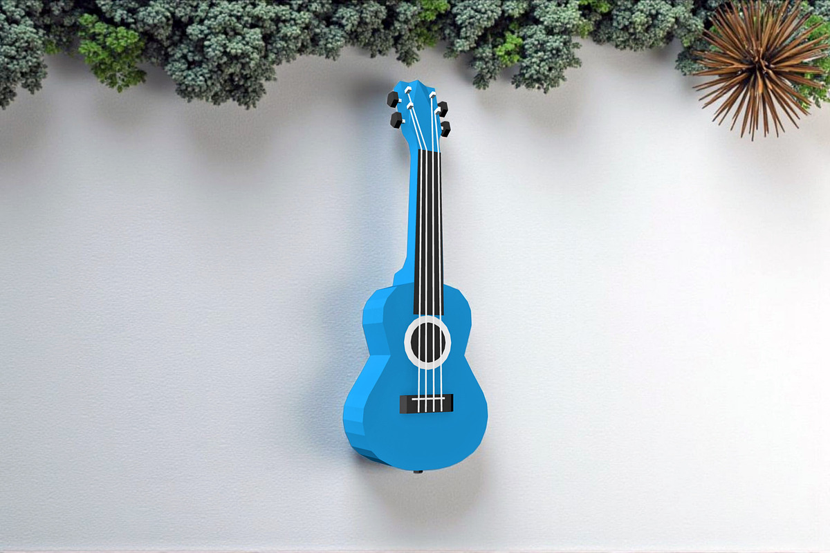 Ukulele - 3d papercraft, a Print Template by PAPER amaze (Photo 6 of 7)