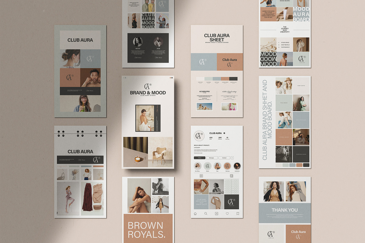 AURA Brand & Mood Board Template preview 7
