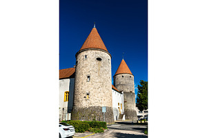 Yverdonlesbains castle in the stock photo containing castle and switzerland, an Architecture Photo by Leonid Andronov