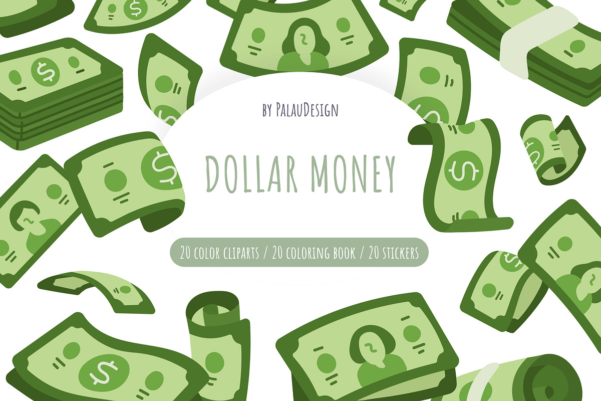 Dollar Money Clipart, a Finance Illustration by Palau (Photo 1 of 10)