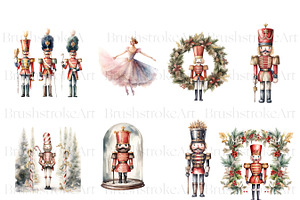 Watercolor Nutcracker Clipart Pack