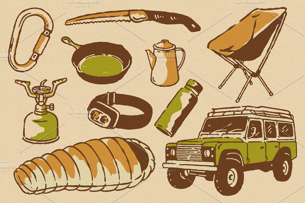40 Outdoor Illustrations + Font use, an Object Illustration by Southerntown (Photo 8 of 10)