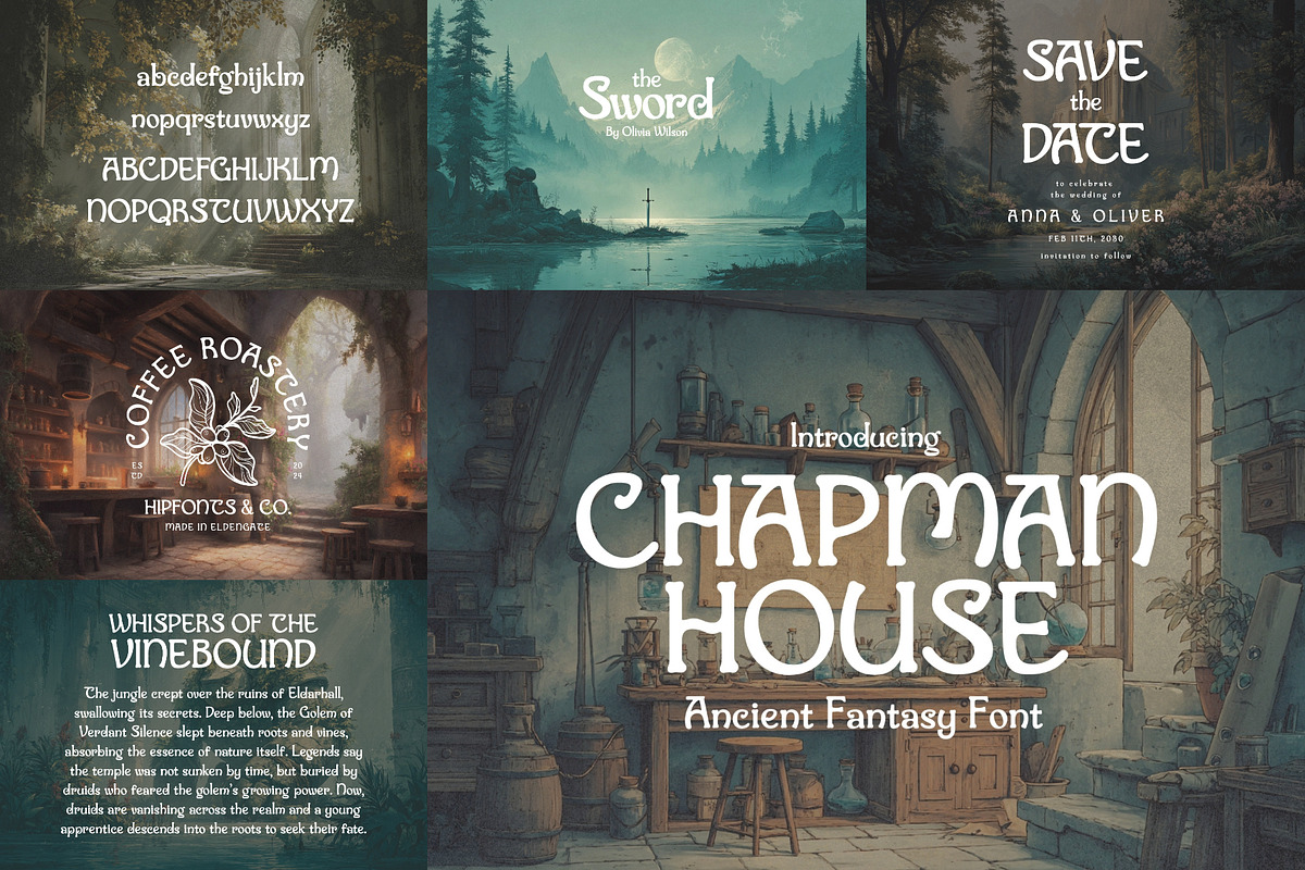 Art Nouveau Font Bundle – 28 Fonts!, a Serif Font by HipFonts (Photo 4 of 10)
