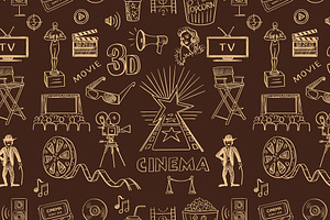 Hand Drawn Cinema Pattern