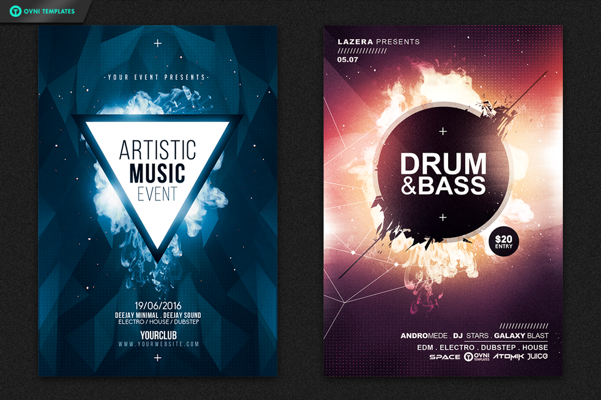 18 MINIMAL Flyer Bundle, a Flyer Template by OVNI-TEMPLATES (Photo 2 of 10)