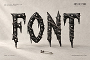 Gothic Punk Font, a Blackletter Font by Handmadefont (Thumbnail 1 of 15)