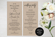 Wedding Program Template SHR466, an Invitation Template by Shafura_Wedding (Thumbnail 1 of 2)