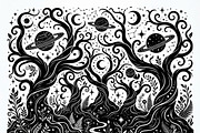 50 Mystical Galaxy Forest Silhouette, a Technology Illustration by Amazin_art (Thumbnail 27 of 34)