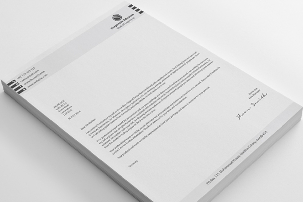 Letterheads, a Stationery Template by shujaktk (Photo 3 of 5)