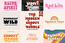 The Modern Groovy Retro Font Bundle