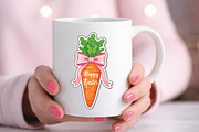 Happy Easter Carrot PNG, an Illustration by Black Bird Studio (Thumbnail 3 of 3)