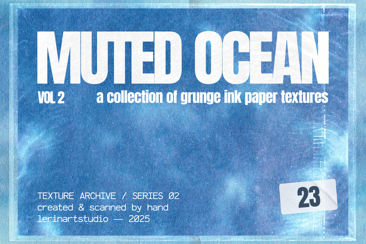Muted Ocean –  Grunge Paper Textures, a Texture Graphic by lerinartstudio (Photo 1 of 10)