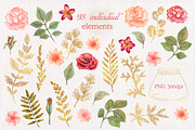 Watercolor floral wedding collection, an Illustration by antuanetto (Thumbnail 4 of 5)