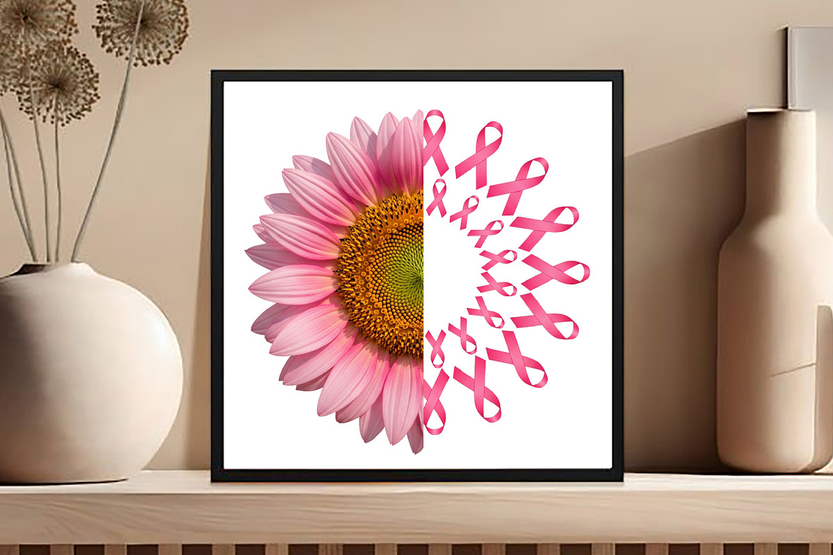 Pink Sunflower and Ribbons PNG, an Illustration by Black Bird Studio (Photo 4 of 4)