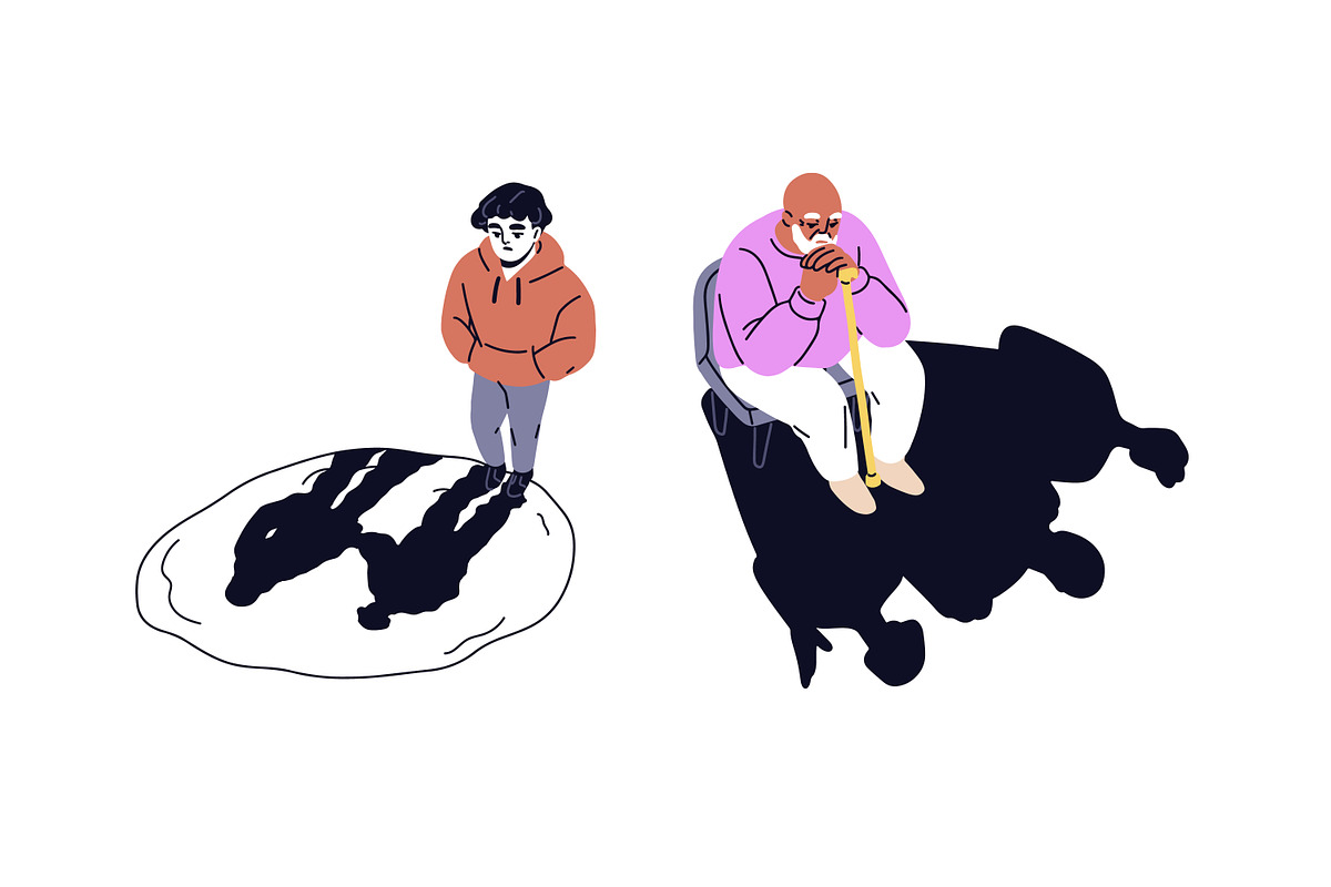 Loneliness, psychology concept set, a Person Illustration by Good Studio (Photo 8 of 9)