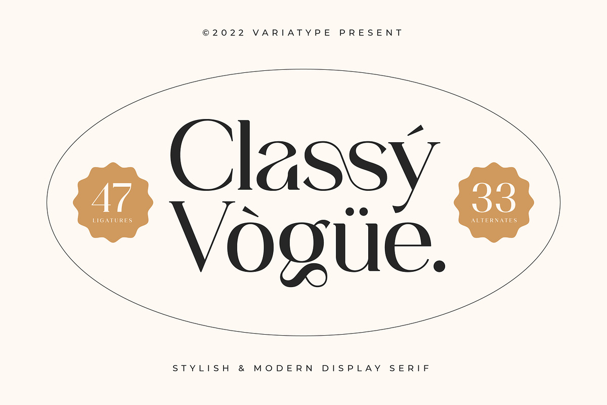 Classy Vogue - Stylish Serif, a Serif Font by Variatype (Photo 1 of 16)
