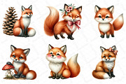Cute Woodland Fox Clipart, an Illustration by DreamPrint404 (Thumbnail 3 of 5)