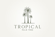 tropical palm tree icon logo, a Branding & Logo Template by Blazybone (Thumbnail 1 of 2)