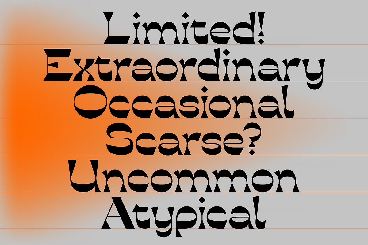 Raro | Futuristic serifs, a Serif Font by Pedroglifos (Photo 4 of 9)