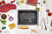Food on table scene Mock Up, a Product Mockup by Leschinger.cz (Thumbnail 4 of 5)