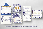Gold & Navy Wedding Invitation Suite, an Invitation Template by BlueRobinDesignShop (Thumbnail 7 of 7)