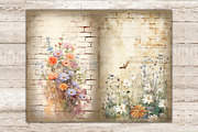 Flower Junk Journal Pages, a Decorative Illustration by GlamArtZhanna (Thumbnail 6 of 9)