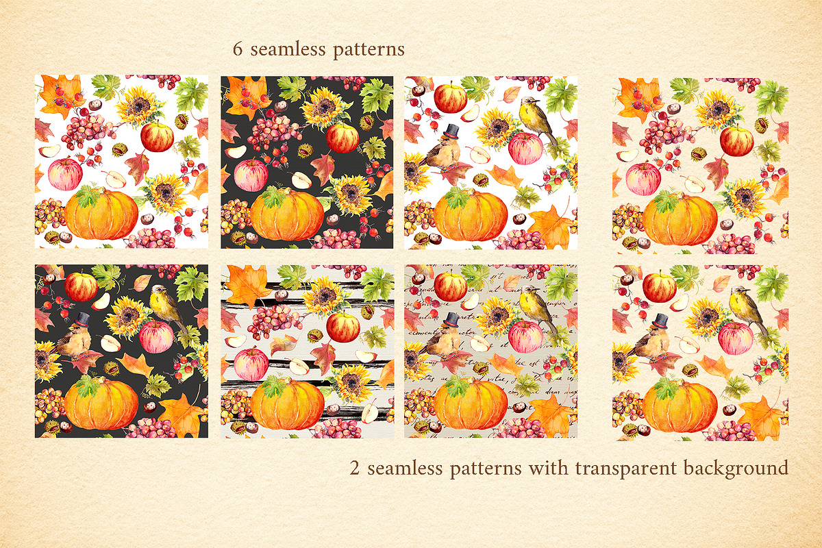 Autumn Thanksgiving Clipart PNG, a Seasonal Illustration by Where summer is (Photo 7 of 12)