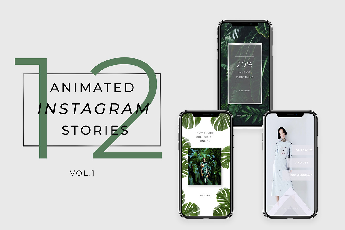 ANIMATED INSTAGRAM STORIES vol.1, a Social Media Template by Alim Yakubov (Photo 1 of 5)