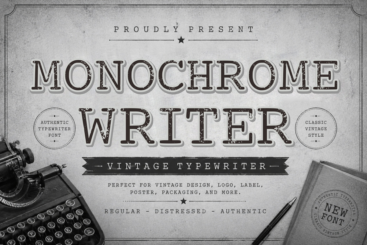 Monochrome Writer, a Slab Serif Font by Limited.studio (Photo 1 of 4)