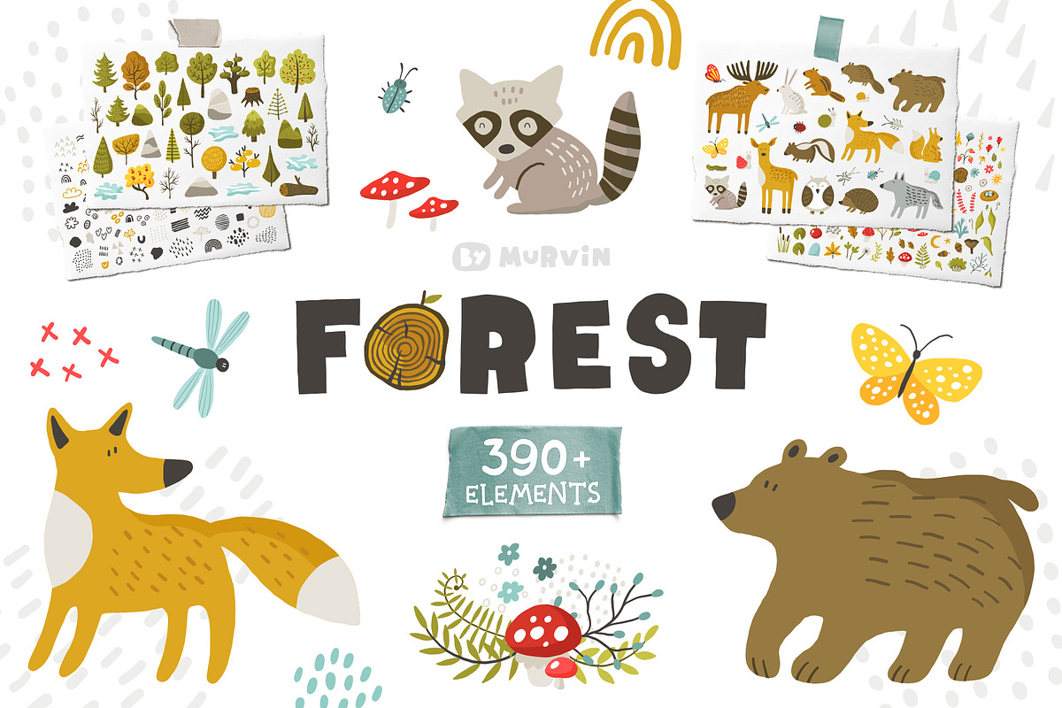 Forest animals collection, a Graphic by Murvin (Photo 1 of 11)